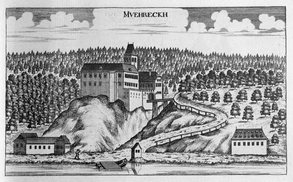 Cmurek Castle veduta, 1681
