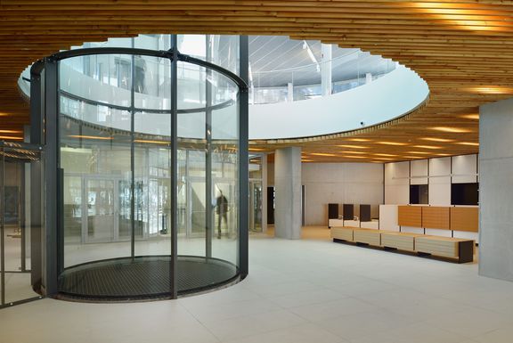 Nordic Centre Planica pavilion interior, 2016