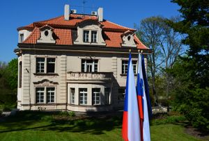 The <!--LINK'" 0:164--> located at the Pod Hradbami 15, Praha 6, one of the most prestigious municipal districts of Prague where more than 60 diplomatic missions take place.