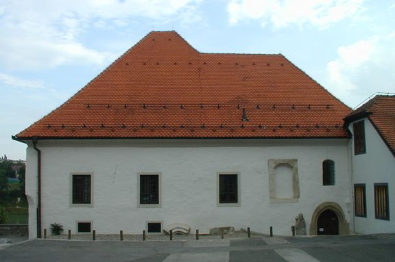 The north view of the Maribor synagogue originating from the end of the 13th century, remodelled several times. A thorough reconstruction took place during the 1990s. Run by the Center of Jewish Cultural Heritage Synagogue Maribor.