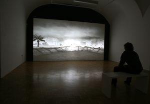 Exhibition <i>Kontinuiteta / Continuity</i> - 3-channel animation and installation <i>Memorial</i> by artist Adel Abidin at the <!--LINK'" 0:673-->, 2011