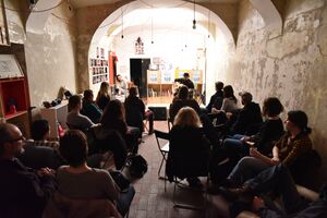 The <i>Spoken Word Maribor</i> is an open stage. It is available not only to musicians but also to others who'd like to share their work or their thoughts. The venue in question is the<i>Rajzefiber biro</i>, led by the <!--LINK'" 0:1066-->, 2017