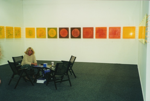 Equrna Gallery director Taja Vidmar Brejc presents Mojca Osojnik's works at Art forum Berlin, 2000