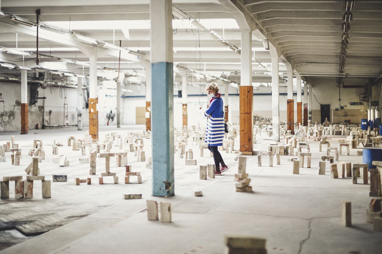 Closing days of the 8th International Triennial Ecology and Art EKO at the former MTT textile factory in Maribor, 2021.