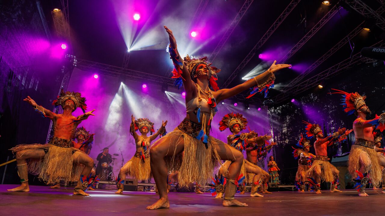 Brazilian folklore group at Jurjevanje in Bela krajina in 2022. Author: Jani Pavlin