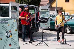 During <!--LINK'" 0:297--> <!--LINK'" 0:298--> performed at various locations around Velenje, setting up their gigs directly out of their van, 2016