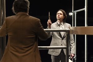 Scene from the existentialist play <i>No Exit</i> by Jean-Paul Sartre, directed by Mateja Kokol, <!--LINK'" 0:738--> 2023.