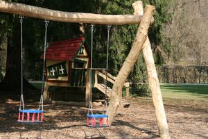 Recently refurbished children's playground at the <!--LINK'" 0:42-->