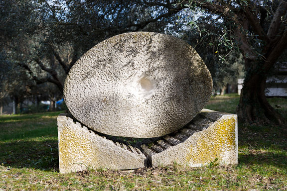 Sculpture by Matejka Belle, made in 2001 for the Forma Viva Open Air Stone Sculpture Collection, Portorož.