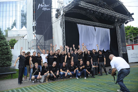 Big Band KK after soundcheck at the Montreux Jazz Festival in July 2013