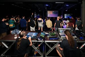The Algorave evening at the 2026 Adela Festival of Generative Arts.