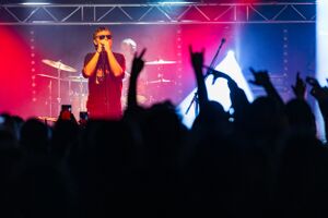 Concert by <!--LINK'" 0:773-->, one of the most popular Slovene rock bands, at the <!--LINK'" 0:774-->, Škofja Loka 2023. Author: Anja Strojan