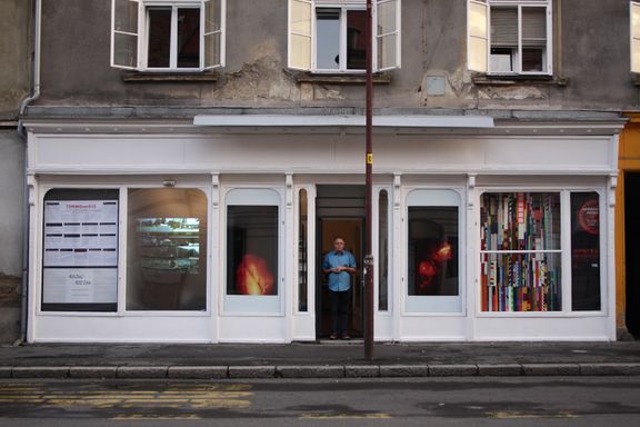 An exhibition by Borut Popenko, set up at the 'street gallery' space of Centralna postaja called Vitrine (display windows), 2012