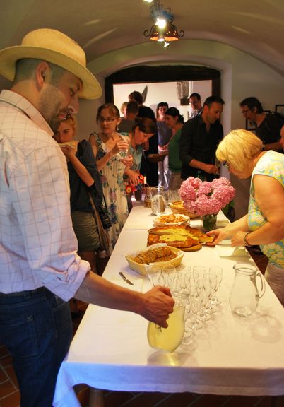 The Pranger Festival reception with local food and wine in Lemberg, 2015