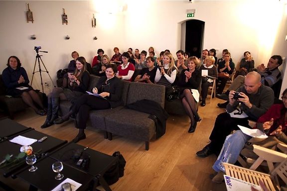 A symposium dedicated to Svetlana Makarovič's literature, organised by Arsem Agency and held at the Trubar Literature House, 2010