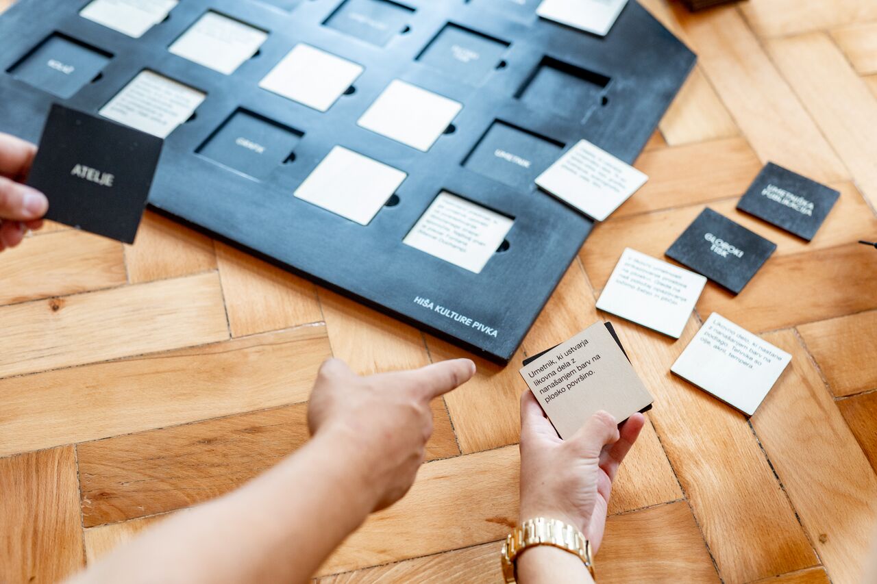 Original gallery game activitiy, a board game Let’s Switch on the Lights in the House.