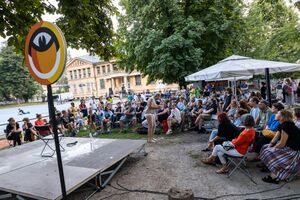 Performance <i>Human Territory</i> by Slovenian artist Gregor Zorc, taking place at the Sports Society Tabor, <!--LINK'" 0:658-->, 2023. Author: Nada Žgank