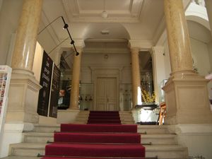 The entrance hall of the Gustav Schermbaum's neo-renaissance villa, now housing the <!--LINK'" 0:205-->