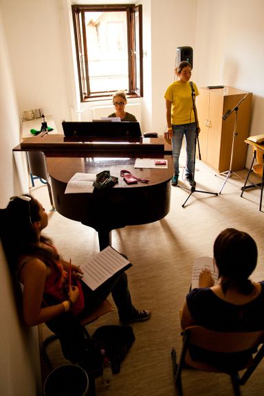 Vocals workshop at Novo mesto music school, Jazzinty International Music Workshop and Festival, 2009.