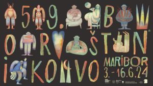 The visual identity of the 59th <!--LINK'" 0:52--> (<i>Borštnikovo srečanje</i>), 2024.