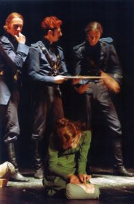 <i>Emilija</i> theatre performance featuring the story of the legendary Emilija Kraus from Idrija and Napoleon I, conceived by <!--LINK'" 0:189-->, produced by <!--LINK'" 0:190--> at <!--LINK'" 0:191-->, 1996