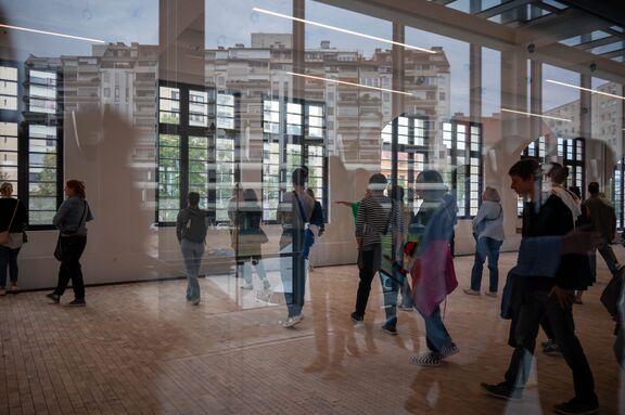 A visit to the construction site of the new production space in Ljubljana, Center Rog. Author: Pia Kreže