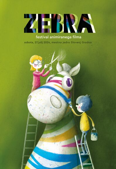 Poster for the ZEBRA Film Festival in 2024. Author: Jernej Kovač Myint