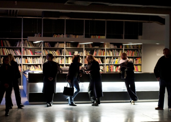 A reading room and mediatheque on contemporary arts, architecture, and design set up in the JakopiÄ Gallery in Ljubljana, 2010