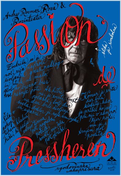 Poster for the performance Passion de Pressheren, 2009