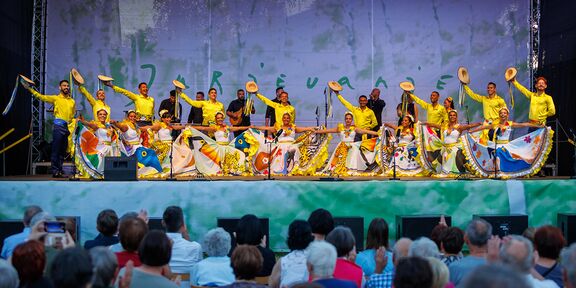 Brazilian folklore group at Jurjevanje in Bela krajina in 2022. Author: Jani Pavlin