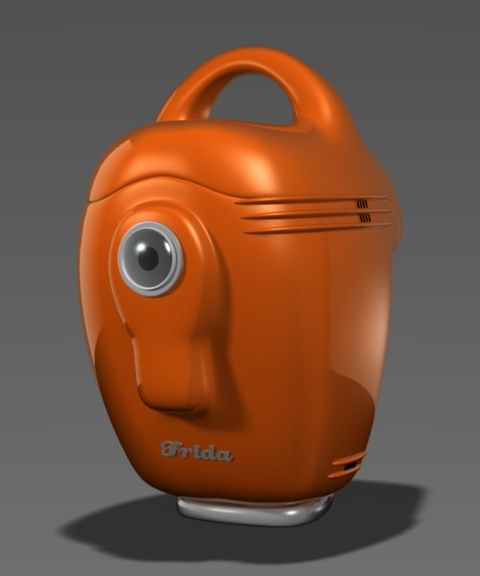 Front view of the Frida box, for Frida V. (Free Ride Data Acquisition Vehicle), conceived by artist and programmer Luka Frelih in 2004, Ljudmila - Ljubljana Digital Media Lab