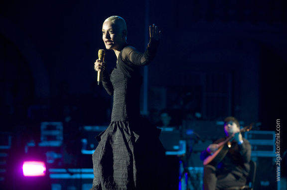 Mozambiqian singer Mariza (Lisbon, Portugal) and special guest TITO PARIS (Cape Verde) performing at Križanke Ljubljana's open air stage during Druga godba Festival, 2010