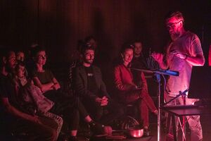 <!--LINK'" 0:628-->: <i>Smartist – mobile robot</i>, MFRU 2023. Author: Mitja Lorenčič