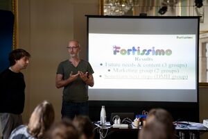 A meeting in Poznan about the European educational project Fortissimo, 2024.