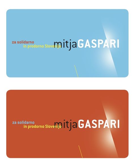 Cards design, Mitja Gaspari presidential campaign by Poper Studio