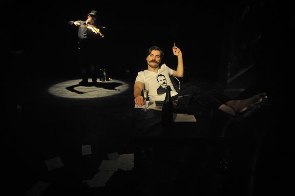 Freedom based on Ivan Cankar's essay White Chrysanthemum, conceived and performed by Branko Jordan and Miha Golob. Produced by Glej Theatre, 2014.
