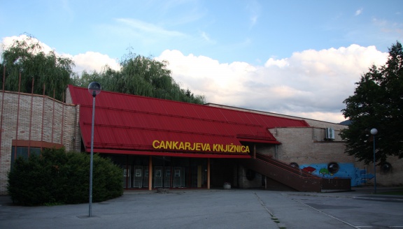 Facade of the old Cankar's Library Vrhnika, 2011