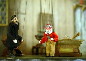<i>Doctor Faustus</i> performance staged in 2005 with the puppets made in 1938 by <!--LINK'" 0:935-->. Directed by <!--LINK'" 0:936-->, music by <!--LINK'" 0:937-->, produced by <!--LINK'" 0:938-->.
