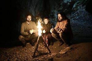 <!--LINK'" 0:544-->: Iztok Koren, Ana Kravanja and Samo Kutin (from left to right), photographed by Uroš Abram, 2021