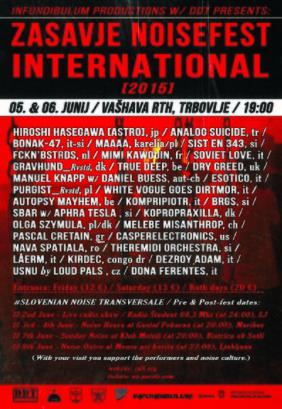 Zasavje Noisefest International 2015 poster