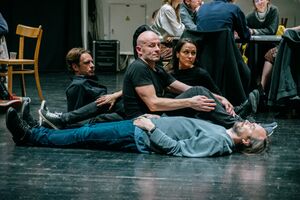 The international theatre co-production <i>Fun Fact,</i> created in collaboration between the <!--LINK'" 0:644--> collective and Estonian theatre Kanuti Gildi SAAL, premiered in 2023. Author: Ivian Kan Mujezinović