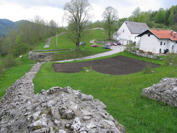 View from the northern part of the Roman fortress Ad Pirum to its southern lower part. Hrušica - Museum Collection and Archaeological Park