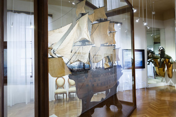 Ship model exhibited at Sergej Mašera Maritime Museum, Piran, 2020.