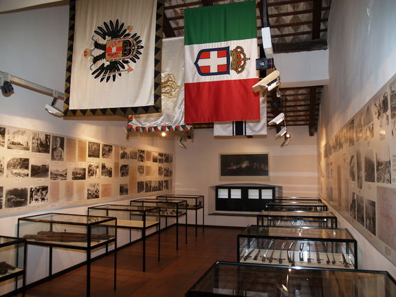 Installation of WWI military history of the Soča region at Kobarid Museum