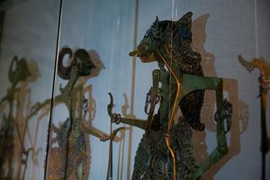 Shadow puppets featured in the permanent exhibition <i>Between Nature and Culture</i>, <!--LINK'" 0:54-->.