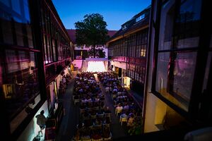 Perica Jerković and Robert Petan at <i>StandUpLent</i>, a unique international stand-up comedy stage within <!--LINK'" 0:894-->, 2023. Author: Marko Pigac