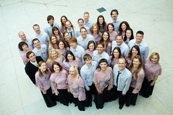 Members of the Academic Choir Tone Tomšič first established in 1926 by France Marolt
