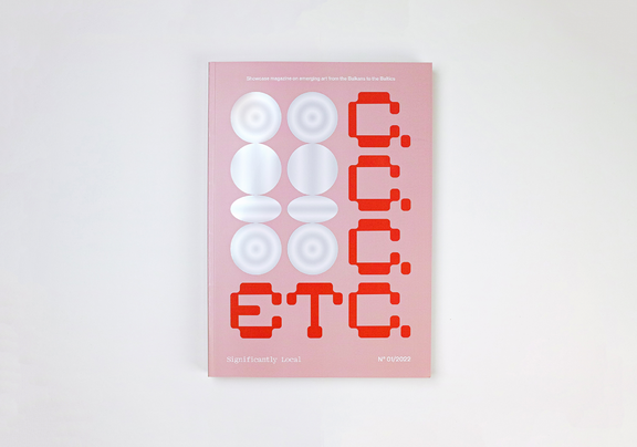 The cover of the first issue of ETC. Magazine, a Slovenian showcase magazine on emerging art from the Balkans to the Baltic, which was first released in 2022. With the subtitle "Significantly Local", the issue primariliy focused on artistic practices that pay attention to the local environment as a point of departure of artistic expression.