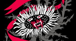 Poster for ten years anniversary of anti-award Barbed Flower (Bodeča Neža) of <!--LINK'" 0:547-->