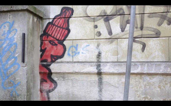 A still frame from the Kulturnik.si promo video featuring grafitti in Ljubljana, 2013
